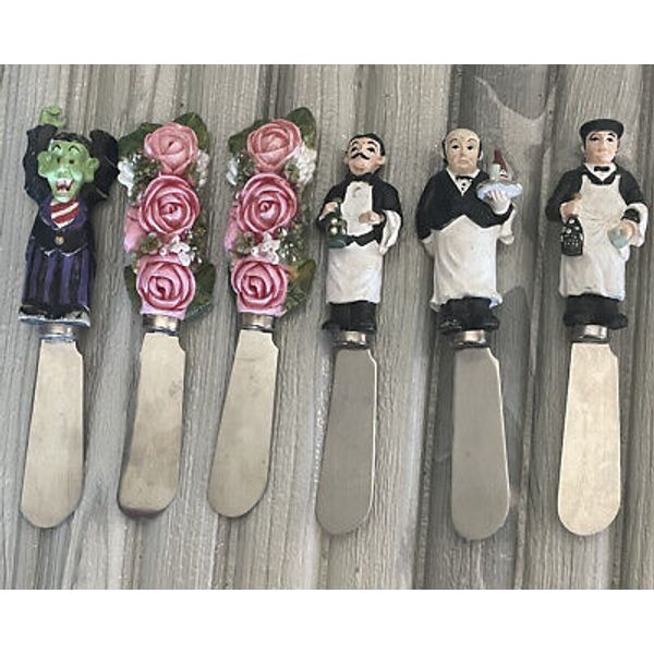 Vintage Cheese Spreaders w/ Fun Resin Ends