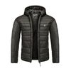 Amaci&Sons Men's Quilted Outdoor Basic Patch Jacket 9109, black