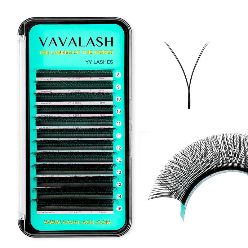VAVALASH Y Lash Extensions D Curl 0.07mm 8-15mm Mix Tray Easy Premade ...