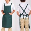 Isis Original Bib Apron Back Cross Forest Green, green