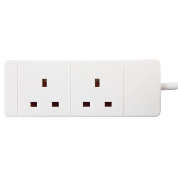 PRO ELEC PELB1510 2 Gang Extension Lead 3m, White