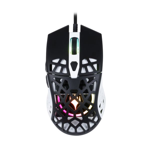 Konix Magic The Gathering Ultra Light Wired Mouse 70g for PC Gaming - 7 DPI Levels - LED Backlight - Black and White