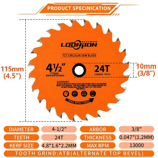 Circular Saw Blades 140 x 10mm 48T