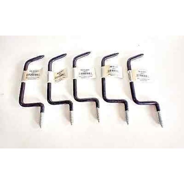 5-Pack Ladder Hooks 4", 20Lbs Black Vinyl HILLMAN 851977