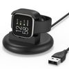 Vanjua Charger for Fitbit Versa 2 (Only), Replacement USB Charging Cable Dock Stand Compatible with Fitbit Versa 2 Smart Watch (Black)