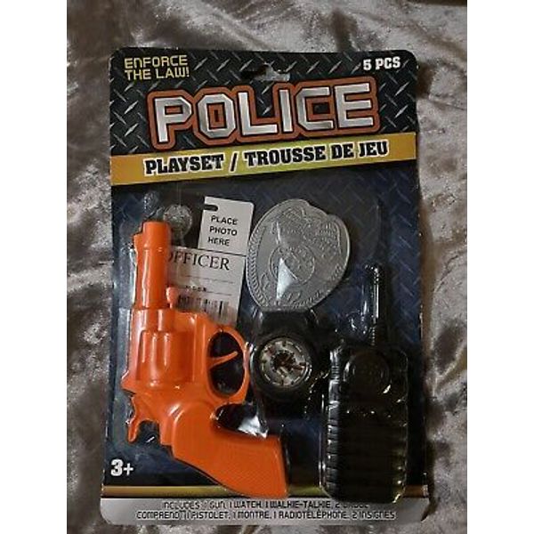 VTG Police Halloween Play Set  Gun, Badge, Watch, Walkie Talkie & Whistle SEE