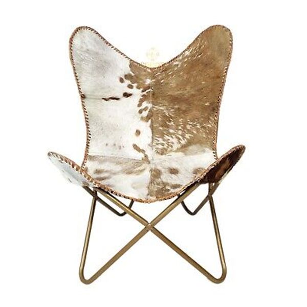 Relaxing Chair-Brown&White Living Room Chair Openable Goat Hair Chair PL2-1.156