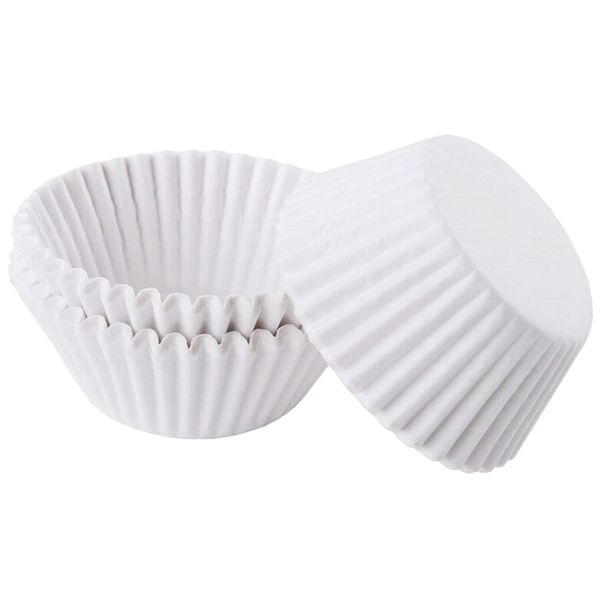 100pcs Small White Paper Cupcake Cases King Charles Coronation Decorations Baking Cups,Cupcake Cases for Baking,Mini Muffin Wrappers Cases Muffin Cups,Paper Baking Case for Coronation Party Decoration