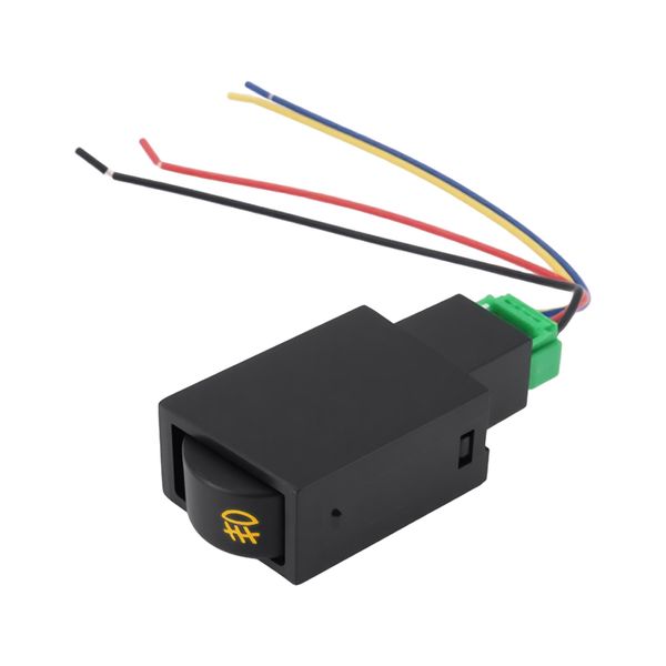 Micro Traders 4 Poles Car Fog Lights Push Button Switch 12V Compatible with Subaru with LED Indicator (Yellow Light)