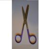 Nurses Scissors (Approx 5" 13cm) Colour Lacquered Handles (Lilac Handle)