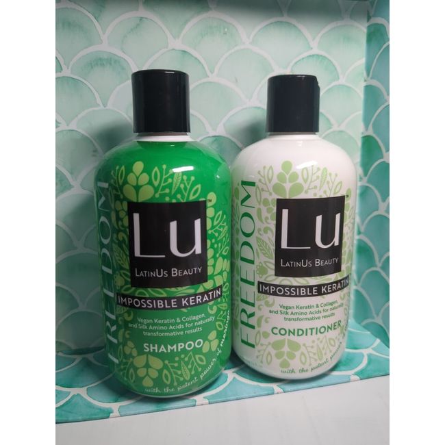 Lu LatinUs Beauty FREEDOM Impossible  Keratin ,Shampoo & Conditioner Each 355ml.