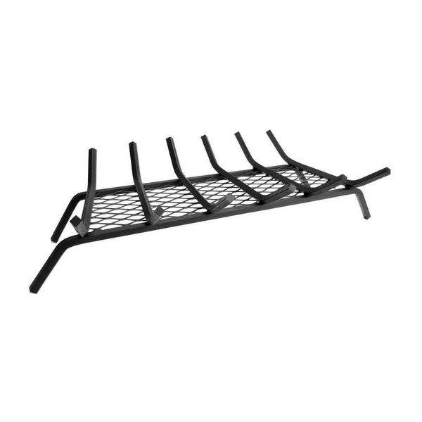 Pleasant Hearth Fireplace Grate 30.79"W x 14.5"D 6-Bar Steel w/ Ember Retainer