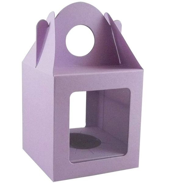 10 x Large Lilac Single Cupcake/Muffin/Fairy Cake Boxes with 2 Windows