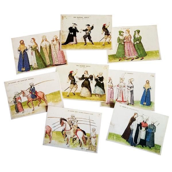 16pcs/lot Ancient Human Life Postcard Fashion Gift Wish Card Birthday Greeting Classic