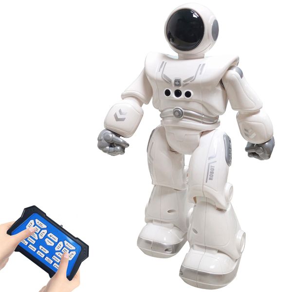 Veilxty Remote Control Robot Toy for Kids, Astronaut RC Robot Toy, Gesture Sensing Robot, Infrared Controller Robot, Dancing Singing Robot, Best Gifts for Boys and Girls (Silvery)