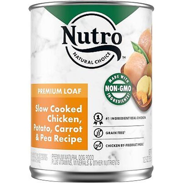 Nutro Premium Loaf Adult Natural Grain Free Wet Dog Food Slow Cooked Chicken Po