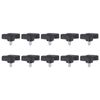 sourcing map 10pcs Tee Wing Knobs Thumb Screws M4 x 6mm Standard Male Thread Plastic T/Z Knobs Adjustable Handles Hand Clamping Thumbscrew, Black