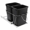 Pull Out Trash Kitchen Under Cabinet Waste Container Double Garbage Can 35 Quart