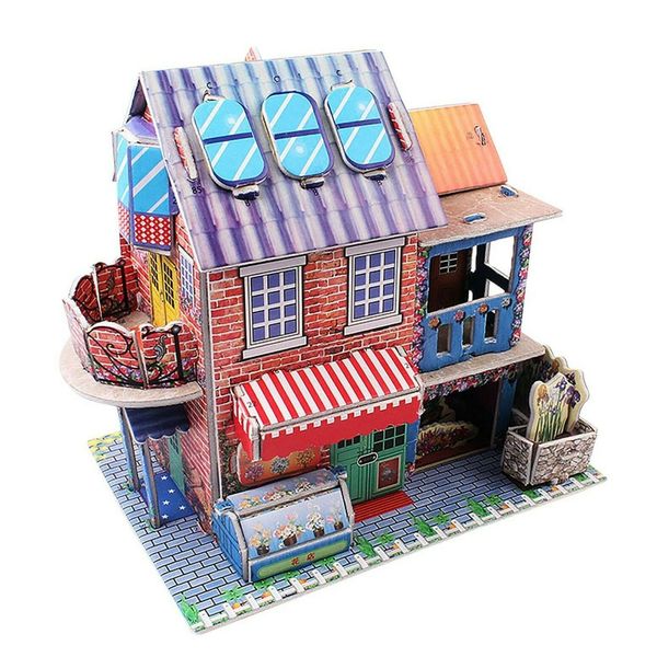 NEW 3D HOTEL FLOWER SHOP Puzzle by Toy DIY #XY-530. 90+ Pieces FUN & EDUCATIONAL