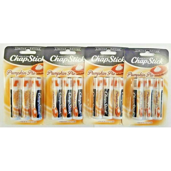 Chapstick Pumpkin Pie Limited Edition 0.15 Ounce -12 Total Sticks