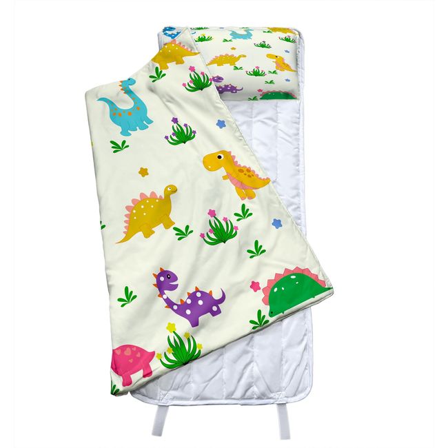 Nap Comforter Set, Unicorn Pattern, Dinosaur Pattern, Sunflower Pattern, Machine Washable, For Nursery School, Kindergarten Nap Naps, Children's Comforter Set, Various Patterns for Kids (dinosaur