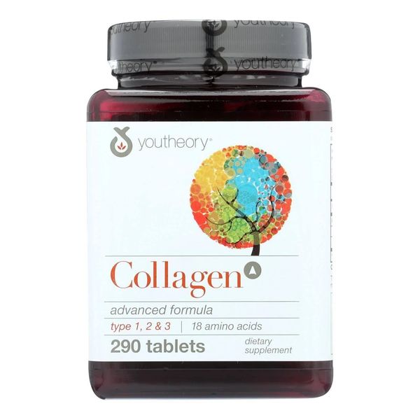 Youtheory Collagen Advanced with Vitamin C, 290 Count (1 Bottle)