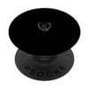 Light Gray Black Hand Drawn Broken Heart PopSockets Swappable PopGrip