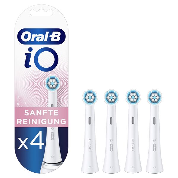 Oral-B iO Gentle Cleaning Electric Toothbrush Heads 4 Pieces Gentle Tooth Cleaning Toothbrush Attachment for Oral-B Toothbrushes