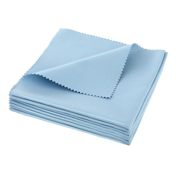 4 PCS Violin Cleaning Cloth, 11.8x11.8inch Violin Cloth, Microfiber Cleaning Cloth, Soft Lint-Free Musical Instrument Cleaning Cloth for Guitar Violin Piano Brass Trumpet, Lenses, Screen (Blue)