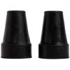 PCP Crutch Tip Replacement, 1 pair, Black, Large