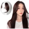 Wig, Bangs, Human Hair, 2 Pieces/Set, Sides, Heavy, Realistic, One-Touch, Center Divided Bangs, Natural, Ultra Thin, Popular, Point Wig, Dark Brown