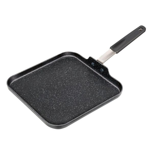 Nonstick  Crepe Pan & Griddle with Silicone Grip, 11" (28cm) - Granite/Black