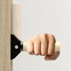 Flip-Up Bamboo Grab Bar 300lb Support Mobility Aid for Doorways