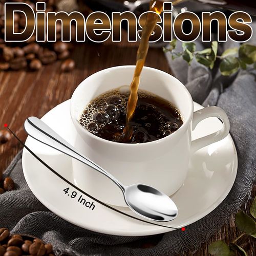 SONGZIMING Demitasse Espresso Spoons, Mini Coffee Spoon, 18/10 Stainless Steel Small Spoons for Dessert, Tea,Set of 8