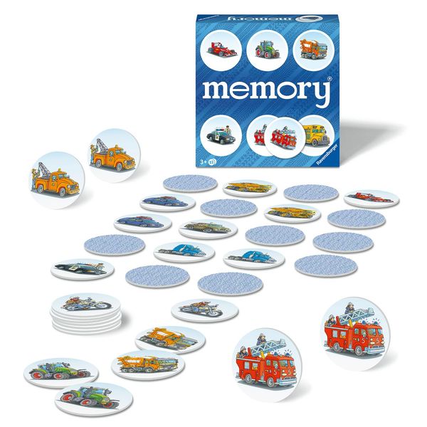 Kawada Ravensburger Vehicle Memory 22378 7 Matching Game 3+