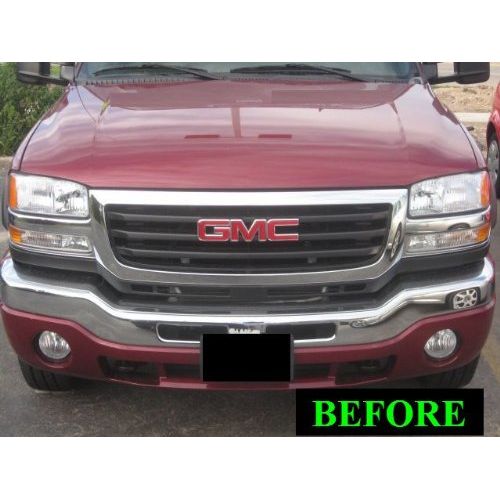 312 Motoring fits GMC Sierra 2003-2006 Chrome Grille Grill KIT 2004 2005 03 04 05 06 1500 2500 3500 SLT SLE Z71 Denali