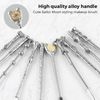 [10 PCS] Makeup Brush Set Metal, Silver Handle Wizard Wand for Foundation Blush, Eyeshadow, Face Concealer, Eyeliner Contour, Powder Liquid Eye, Anime Gift for Girls Women