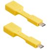 OTG Cable, Connector Cable, Micro USB Converter USB Type A Female Data Transfer Charging Cable OTG Adapter, Yellow,2 Pack