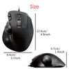 ELECOM Wired Easy Thumb Control Trackball Mouse, Sculpted Ergonomic Design, 6-Button Function with Smooth Tracking, Precision Optical Gaming Sensor, Compatible with Windows/Mac (M-XT3URBK)