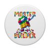 Master Builder Dabbing Blocks Bricks Building Kids Boys Fun PopSockets Adhesive PopGrip