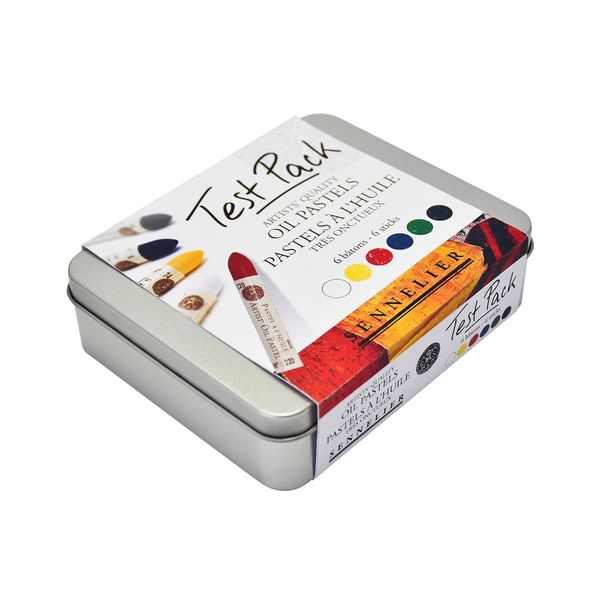 Sennelier - Test Pack - Artists' Quality Oil Pastels - Tin Box - 6 Oil Pastels