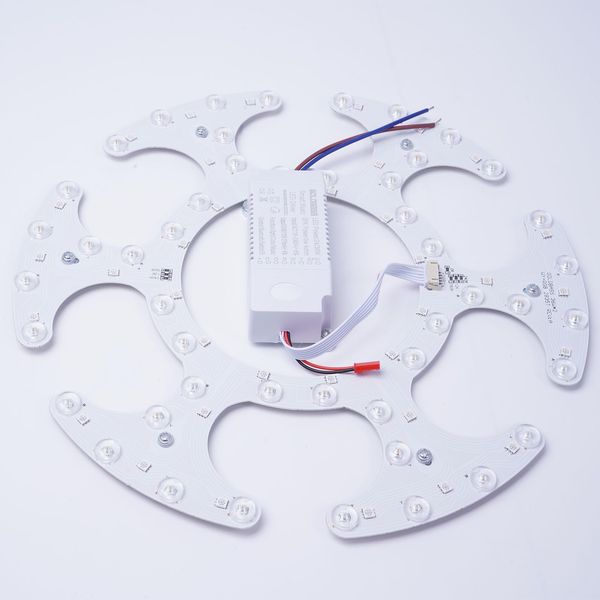 KPIBEST Bluetooth Ceiling Fan Light Kit, 36W with 7 Color Changes Led Panel Lights Smart Led Driver Bluetooth Function Replacement ONLY 42" Ceiling Fan with Light