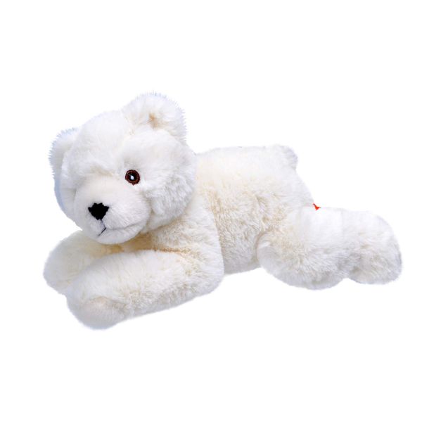 Wild Republic EcoKins Mini Polar Bear Stuffed Animal 8 inch, Eco Friendly Gifts for Kids, Plush Toy, Handcrafted Using 7 Recycled Plastic Water Bottles