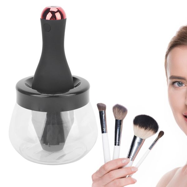 Makeup Brush Cleaner Dryer, Electric Makeup Brush Cleaner Quick Dry Rechargeable Automatic Brush Cleaner Spinner, Deep Cosmetic Brush Spinner Makeup Brush Tools