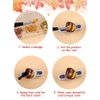 EBANKU 24 Grids Fall Nail Art Sticker Fall Leaves Nail Art Decals Wood Pulp Nail Art Supplies Fall Nail Glitter Design Maple Flower Retro Nail Stickers For Acrylic Nails