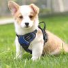 Navy Blue Padded Adjustable Control Pet Dog Harness Reflective Strips w/Handle