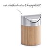 Zeller Table Waste Bin, Brown, 12 x 12 x 17 cm