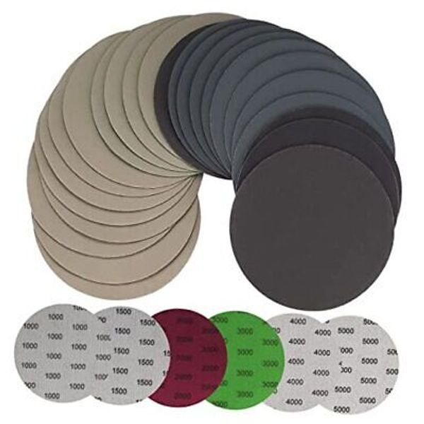 30 Pcs 5 Inch(125 mm) Wet Dry Sandpaper, 1000/1500/2000/3000/4000/5000