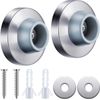 Stainless Steel Concave Door Stopper Wall Protector with Rubber (2 Pieces)