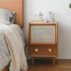 WANGCL 6pcs Rattan Dresser Knobs Handmade Wicker Woven Cabinet Knobs Dresser Handles Drawer Hardware Pulls （Beige）